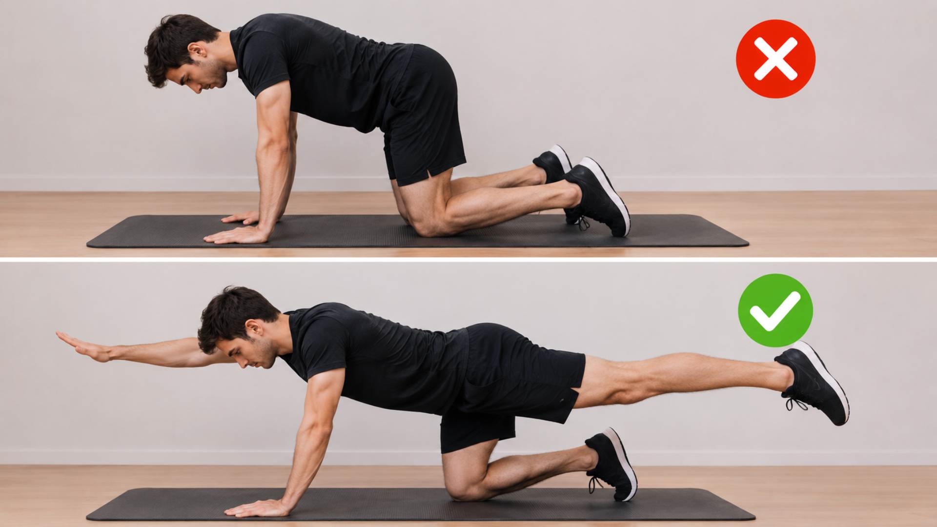 Bird dog exercise to fix posture naturally