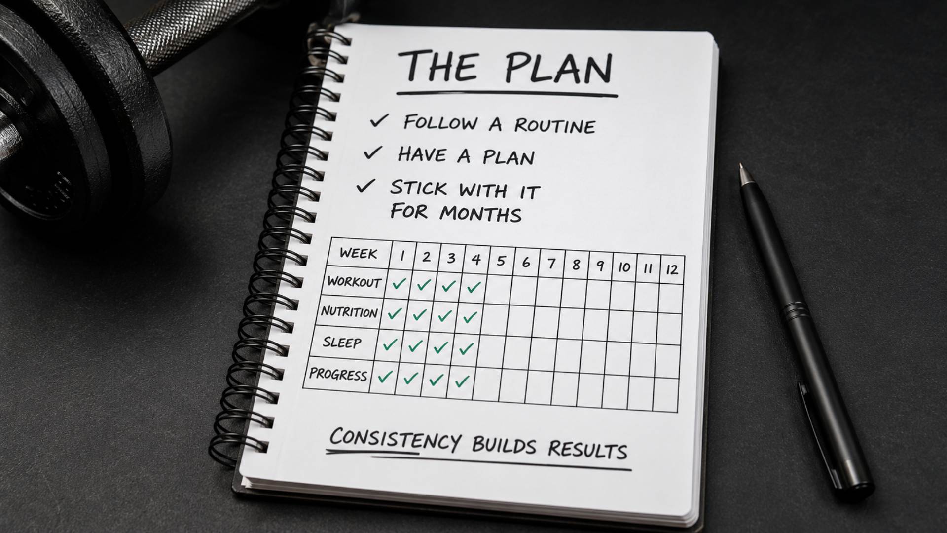 Follow a Routine, Have a Plan, and Stick With It for Months