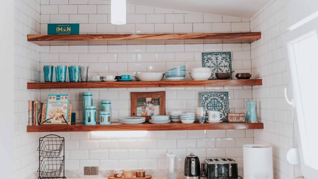 Organize Open Shelving Thoughtfully